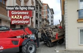 TOSYA'DA TRAFİK KAZASINDA BÜYÜK TEHLİKE ATLATILDI