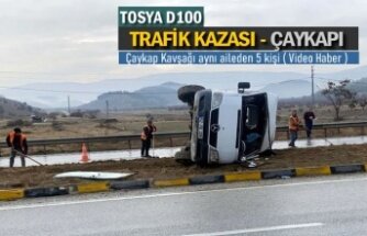 TOSYA-ÇAYKAPI KAVŞAĞINDA TRAFİK KAZASI