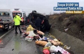TOSYA D100 KARAYOLUNDA KAMYONET TAKLA ATTI