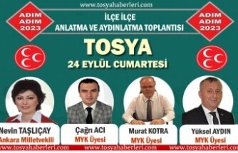 MHP TOSYA İLÇE BAŞKANLIĞI ''ADAYIMIZ NET KARARIMIZ BELLİ'' TOPLANTISI DÜZENLİYOR