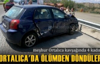 ORTALICA KAVŞAĞINDA TRAFİK KAZASI