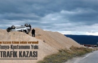 Tosya-Kastamonu Yolunda Trafik Kazası 3 Kişi Yaralandı