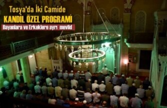 Tosya'da Regaibi Kandili Özel Programı İki Ayrı Camide düzenleniyor