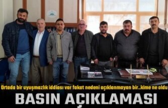 TOSYA MARANGOZLAR ODASINDA SULAR DURULMUYOR - BASIN AÇIKLAMASI
