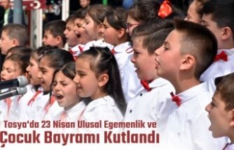 Tosya’da 23 Nisan Ulusal Egemenlik ve Çocuk Bayramı Kutlandı.
