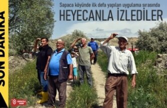 Tosya’da Köylüler havada gördükleri ilaçlama karşısında şaşkınlıklarını gizleyemedi