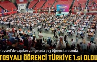 TOSYALI ÖĞRENCİ TÜRKİYE 1. OLDU