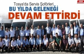 Tosya’da Öğrenci Servis Şoförleri 15 yıllık geleneği devam ettirdi