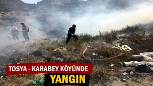 Tosya – Karabey köyünde Çöplük alanda Yangın
