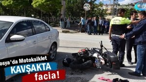 Tosya Tedaş Kavşağında Motosiklet Kazası