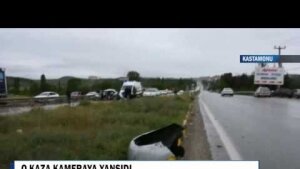 Tosya’da 3 kişinin öldüğü kazanın Güvenlik Kamerası Görüntüleri
